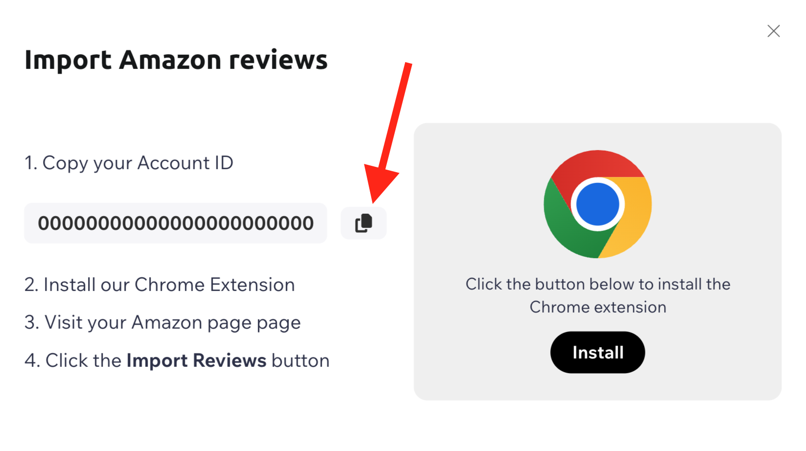 Copy ReviewsJet Account ID